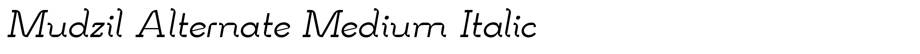 Mudzil Alternate Medium Italic